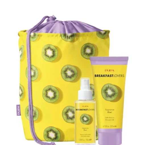 BREAKFAST LOVERS KIT 2 Latte Doccia e Acqua Profumata KIWI 100 ML Acqu