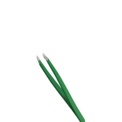 Pinzetta Inox Punta Obliqua Verde N1027