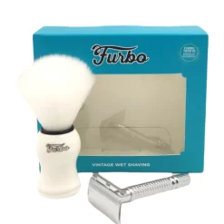 Rasoio di sicurezza Furbo Tech III + Pennello Professionale VINTAGE WE